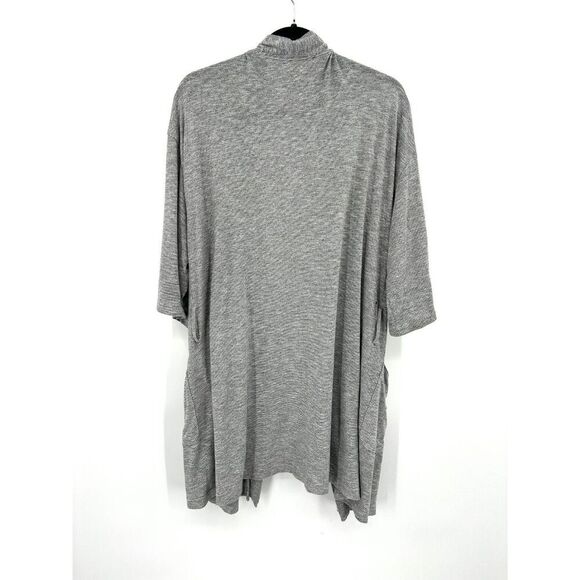MARINE LAYER *Flawed* Gray White Striped Lightweight Half Sleeve Short Robe XS/S - Picture 2 of 6